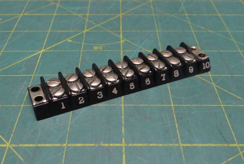 Double Row Barrier Marine Grade Terminal Block, 9 Position, 4" Long