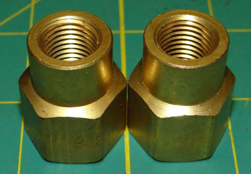 Pack of 2 Western Enterprises BF-W-4HP Brass Reducer Coupling 3/4" X 7/16"