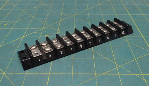 GE Double Row Barrier Marine Grade Terminal Block, 10 Position