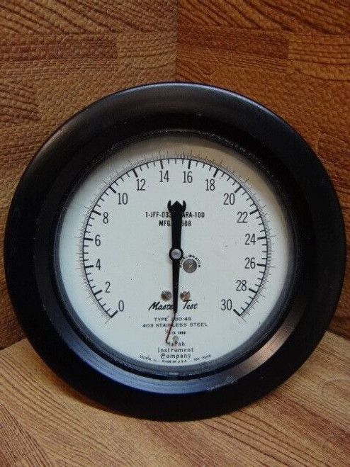 4 1/2" 0-30 PSI Marsh Instrument Company Master Test Gauge 1/4 NPT LBM