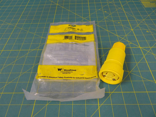 Woodhead 25W34 Watertite Locking Blade Connector  -- PLUG ONLY