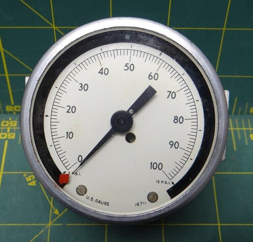 2 1/2" AMETEK USG 0-100 3-15 psi CBM 1/8 NPT with Mount