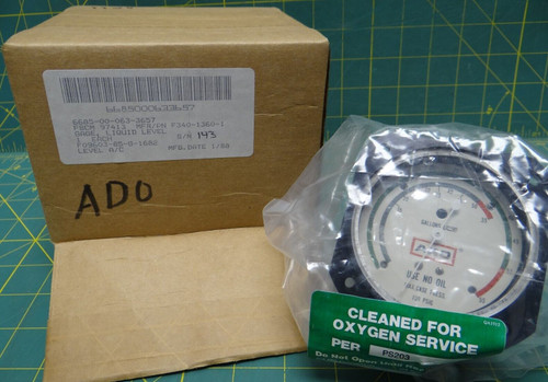 *Sealed* Oxygen Nitrogen Differential Gauge 150 PSIG NSN 6685-00-063-3657
