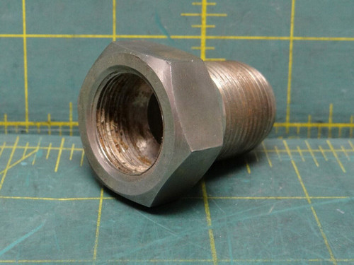 Medium-Pressure 316 SS Threaded Pipe Straight Adapter, 3/4 FNPT x 3/4 BSPT Male