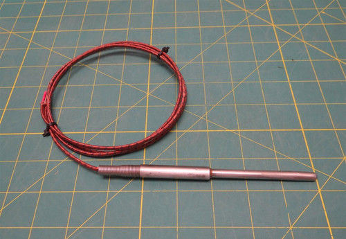 Stainless Steel Thermocouple w/ 47" Attached Wire / 5"-Insertion 1/4"-Diameter 