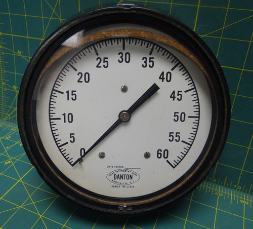 Duro Danton Instrument Corporation 6" 0-60 Pressure gauge, Rear Connection