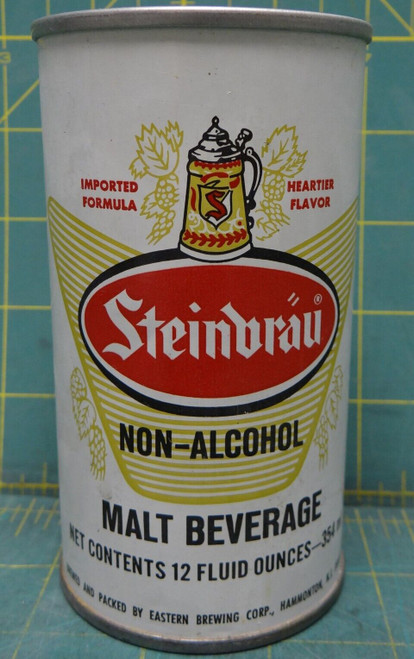Steinbrau Non-Alcohol Malt Beverage 12 Fluid Ounces Bottom Opened Pull Tab 
