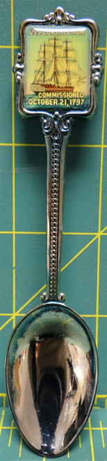 Souvenir Collectible Spoon Silver Plated - Boston, MA, U.S.S. Constitution