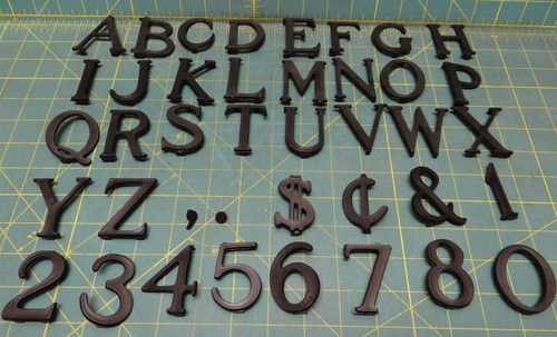 Davson 2" Letter Plastic Sign Marquee Roman - Black - Choose Your Letter