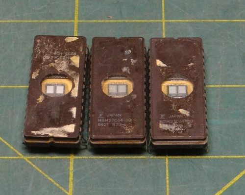 (3) Fujitsu MBM27C64-30 CMOS 64kb EPROM DIP-28C-C01 Memory Japan 8421 R73