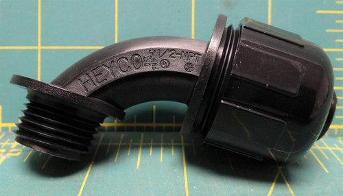 HEYCO 1/2" NPT Liquid Tight 90° Sweep Conduit Fitting PN 8425