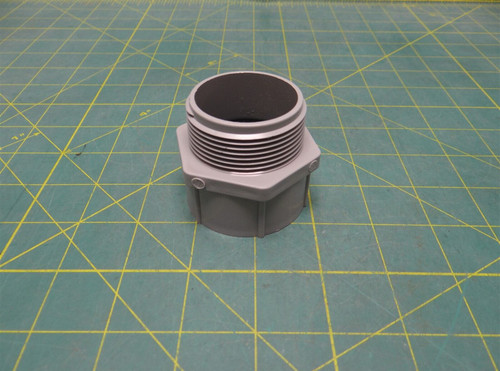 (1) 1-1/2" Gray PVC Male Terminal Adapter Fitting - Royal Brand RTA30