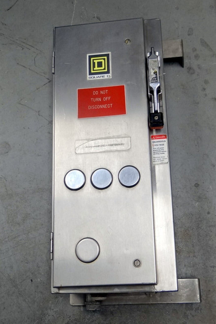 Square D 8538SCW12VO2S 30 Amp Fused Combo Stainless Steel Disconnect Box 3 Phase