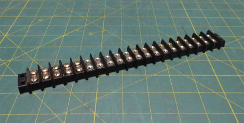 Cinch 20-140 Panel Mount Barrier Terminal Block, 20 Position