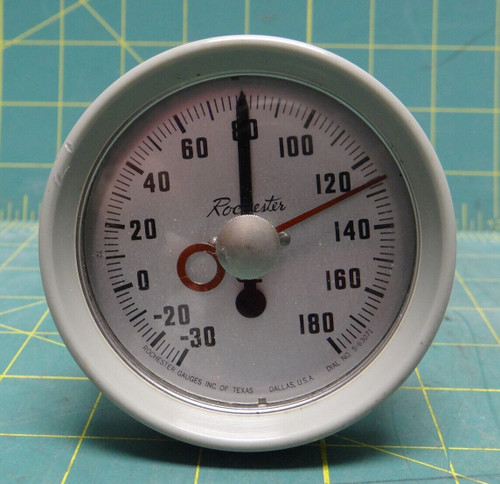 Rochester Bimetal Thermometer (-20 to 180 F) 3 Inch Dial