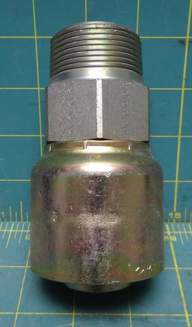 Parker Hydraulic Hose Fitting 10143-20-20, 1 1/4" Male NPT Pipe x 1 1/4" I.D.