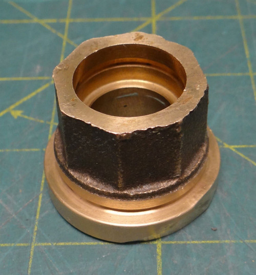 Bronze Weld Hex Fitting Adapter Flange Bushing 1-1/2" OD 5/8" ID 1" L 398503