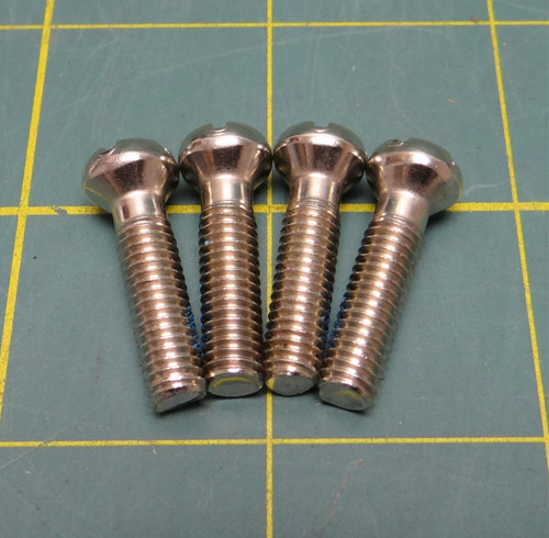 Lot of 4 Screws 7/8" Long, 6mm Thread Diameter, Round Head