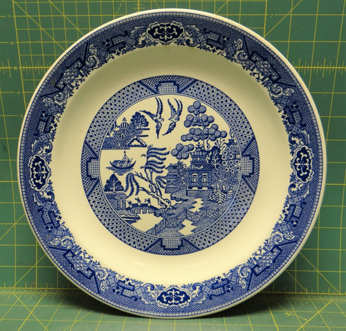 Large Vintage Blue Willow Platter Charger Serving Plate 12.25" Diameter