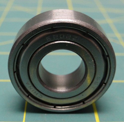 6202 Z Metal Deep Groove Ball Bearing 0.5850" ID 1.3800" OD 0.4325" Thick
