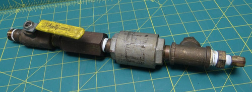 Pneu-Trol CP.30B Brass Check Valve Assembly w/ Flash Arrestor, 1/2 Valve, T-Fit 