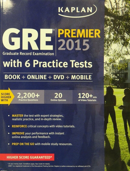 Kaplan GRE Premier 2015 with 6 Practice Tests, Includes DVD