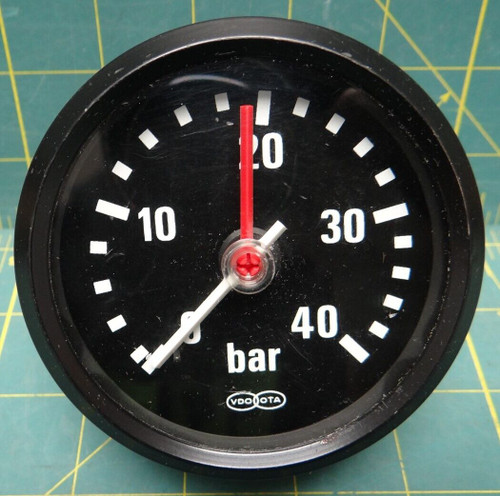 3" VDO 0-40 Bar Pressure Gauge CBM 1/4 NPT 