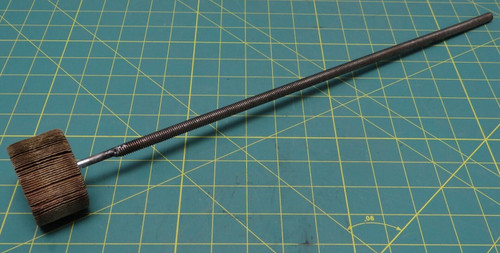 2-3/8" x 1-1/2" Merit 20,000 Max RPM 80 Grit Mounted Flap Wheel 17.5" Shaft