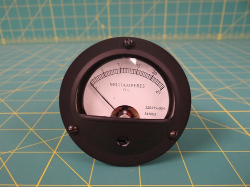 Brownell 220235-004 Panel-Mount Ammeter NSN 6625-00-502-6007 Milliamperes DC 