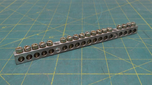 CMC NA-35S Ground Bar, CU9AL, 18 Position, 4-14 AWG, 6.375" Length, 0.62" Height