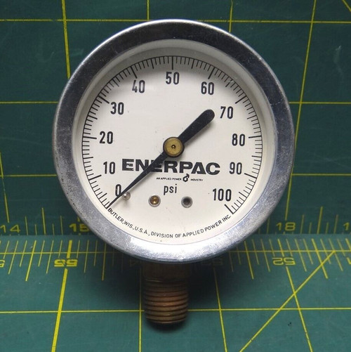 Lot of 2 2" Enerpac 0-100 psi Gauge 1/4 NPT LM