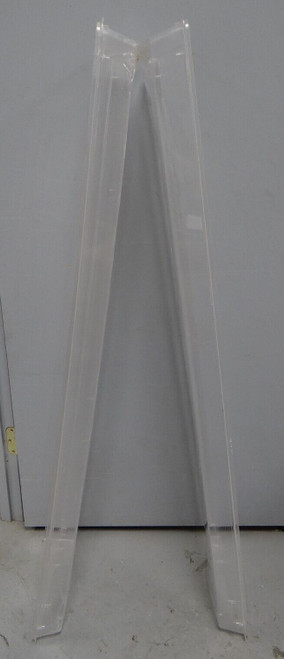 Lot of 2 Clear 6 Lamp Fluorescent Ceiling Light Replacement Covers, 4' 3.5" Long