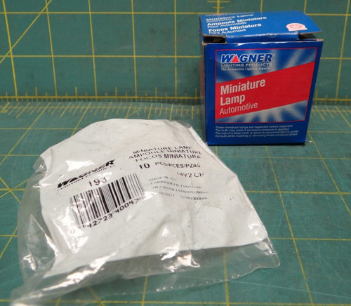 10 Pack Wagner Lighting 193 Standard Miniature Lamps