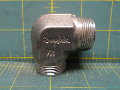 Swagelok SS-1210-9 Tube Compression Fitting Union Elbow 3/4", No Ferrule / Nut