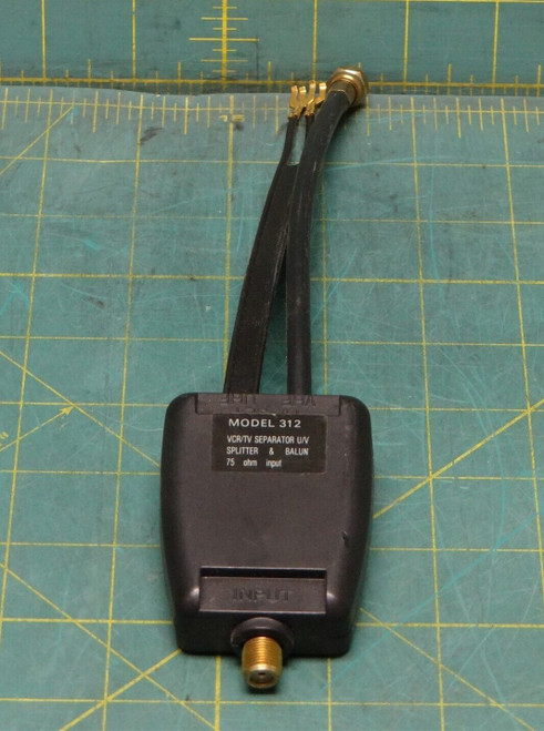 Model 312 VCR/TV Signal Band Separator U/V Splitter and Balun VHF UHF 75 Ohm 