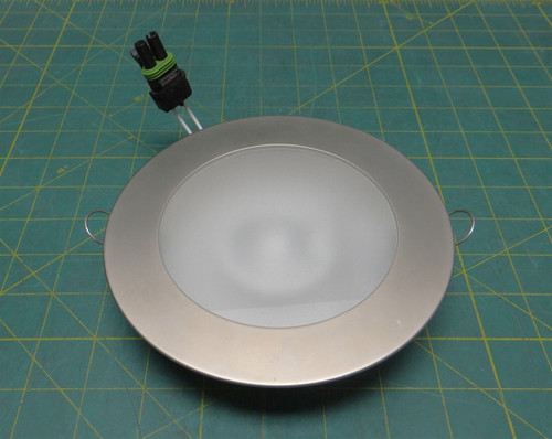 D.R. Smith Flush Mount Boat Ceiling Down Light w/ Aluminum Rim, 6"D x 1-5/8"H