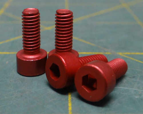 (4) Seigler SGN LGN LG SG OS SM Replacement Repair Rod Mount Clamp Screws, Red