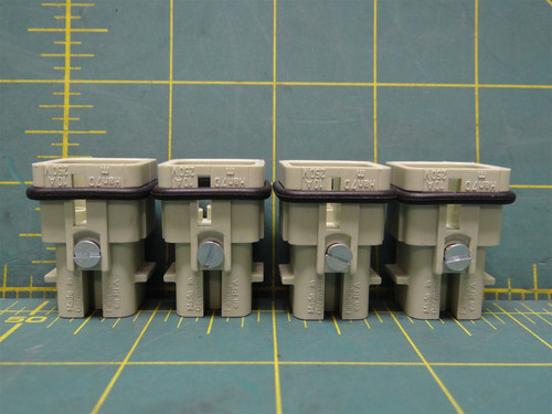 (Qty: 4) Harting 09210073031 HAN7D-STI-C Heavy Duty Connector 7 Contacts 3 Rows
