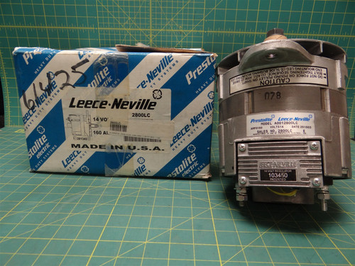 Prestolite Electric Leece Neville 2800LC Alternator 14V 160A J180 Mount Brush
