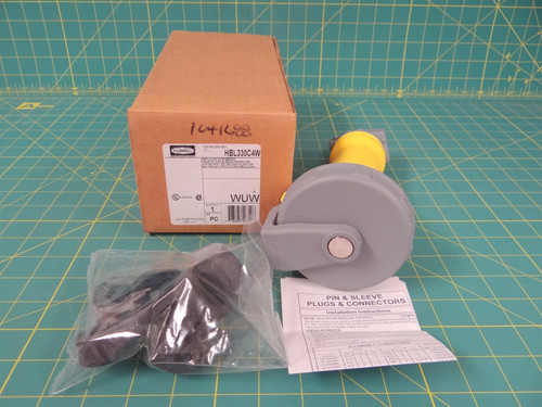 Hubbell HBL330C4W IEC Pin & Sleeve Connector WUW - Configuration NEW