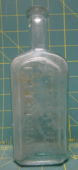 Dr. D. Jayne's Expectorant Aquamarine Glass Bottle from 1930's