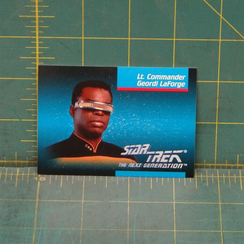 Star Trek The Next Generation 1992 Trading Card #8 Lt. Commander Geordi LaForge