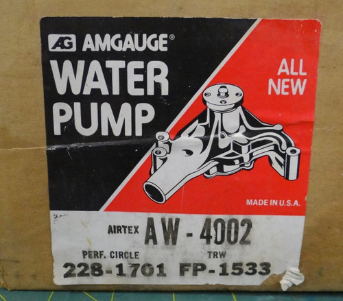 Amgauge AW-4002 Water Pump  Original Equipment Replacement  1975 - 1983 GM 
