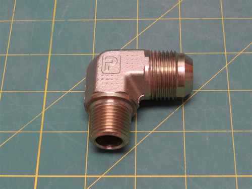 Parker 2103-12-8 Elbow Fitting  -- 1/2" O.D. Tube x 3/4" NPT JIC 37 