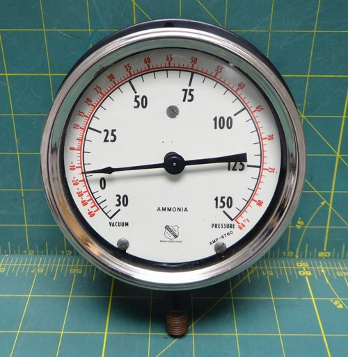 Ashcroft Ammonia Pressure Gauge 4.25"  30-0 VAC 0-150 PSI -60 Deg - 0 - 84 Deg F