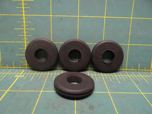 (Qty: 4) Rubber Grommet 97-1003-00019 1-1/4" Hole Diameter 1/8" Thickness 1/2"ID