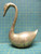 Large Brass Swan Figure Statue Duck Swan Goose 11" X 9" X 4"
