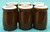 Lot of 6 Brown Hall Ceramics Candlestick Holders, Mini Flower Vases 2-1/4" Tall