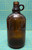 Vintage HA Clorox Bleach One Half Gallon Amber Glass Handle Bottle 11"H x 4.5"D