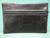 Black Patent Leather Small Zipper Wallet Coin Purse Checkbook Pocket 7"L x 5" H